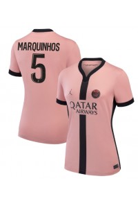 Paris Saint-Germain Marquinhos #5 Voetbaltruitje 3e tenue Dames 2024-25 Korte Mouw